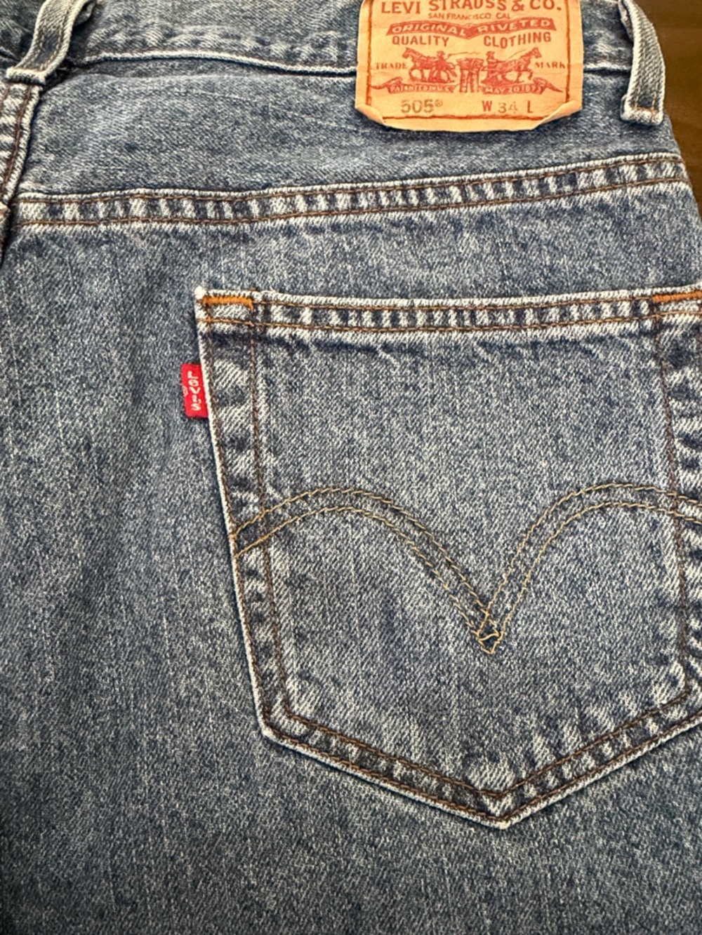 Levi's 505 Regular Fit Denim Shorts - Men's W34 dad vibe